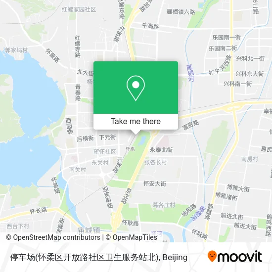 停车场(怀柔区开放路社区卫生服务站北) map