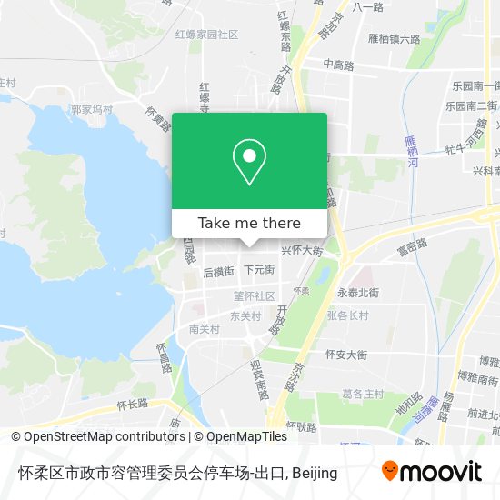 怀柔区市政市容管理委员会停车场-出口 map