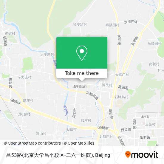 昌53路(北京大学昌平校区-二六一医院) map