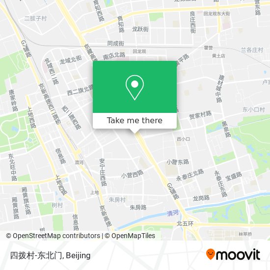 四拨村-东北门 map