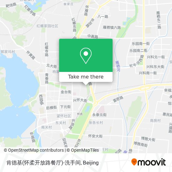肯德基(怀柔开放路餐厅)-洗手间 map