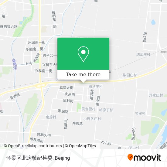 怀柔区北房镇纪检委 map