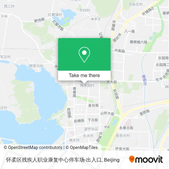 怀柔区残疾人职业康复中心停车场-出入口 map