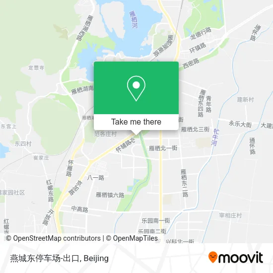 燕城东停车场-出口 map