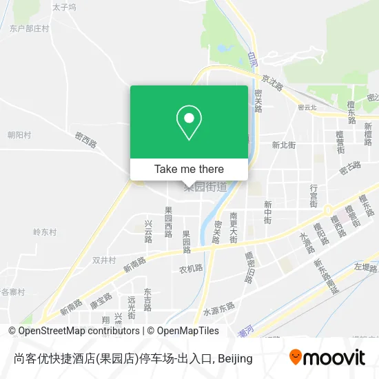 尚客优快捷酒店(果园店)停车场-出入口 map