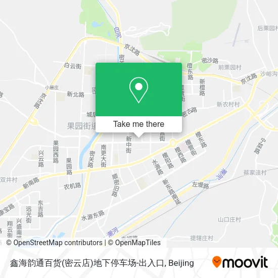 鑫海韵通百货(密云店)地下停车场-出入口 map