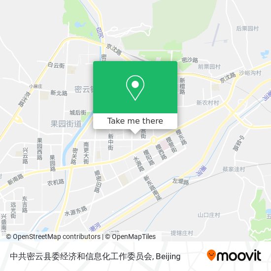 中共密云县委经济和信息化工作委员会 map