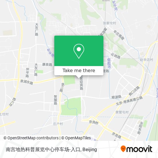 南宫地热科普展览中心停车场-入口 map