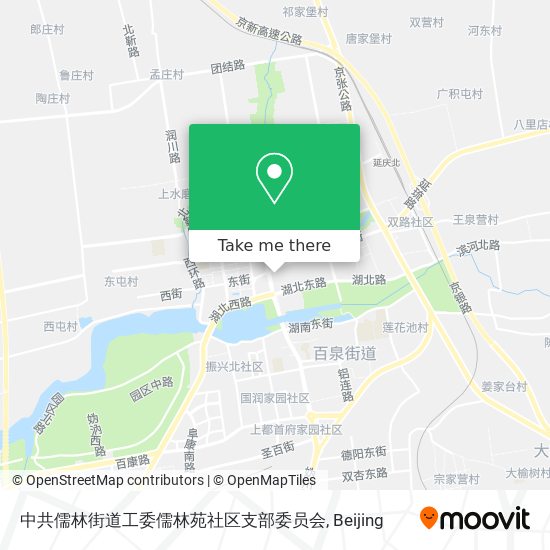 中共儒林街道工委儒林苑社区支部委员会 map