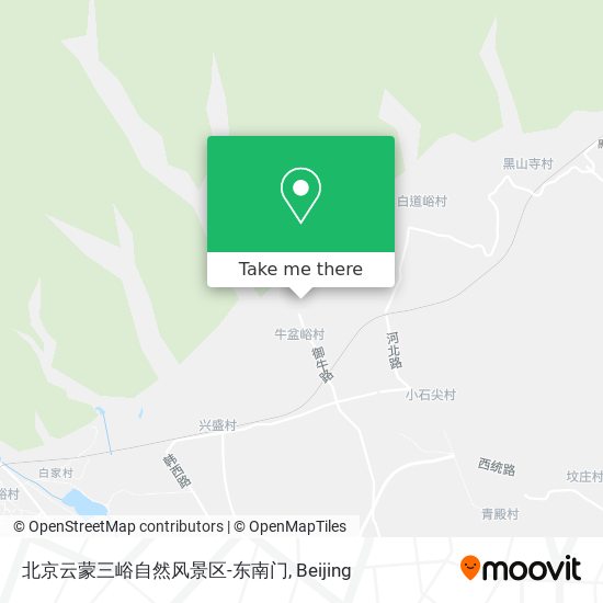 北京云蒙三峪自然风景区-东南门 map