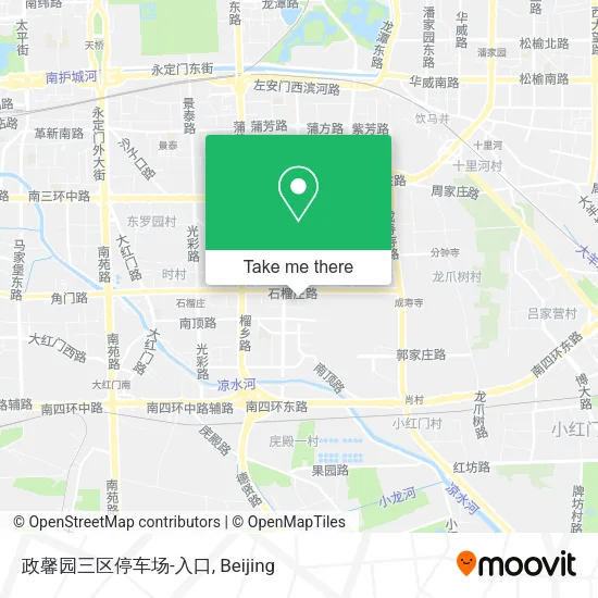 政馨园三区停车场-入口 map