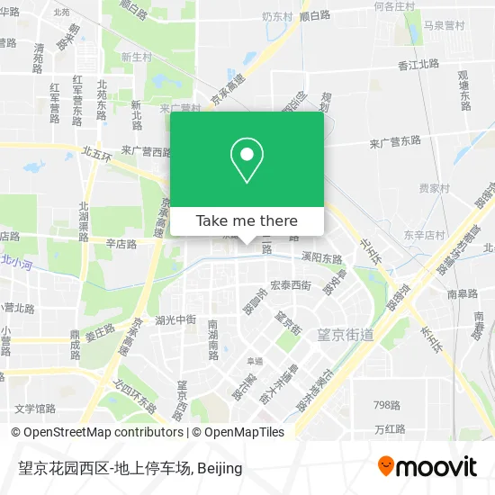 望京花园西区-地上停车场 map