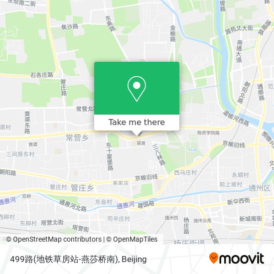 499路(地铁草房站-燕莎桥南) map