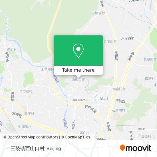十三陵镇西山口村 map