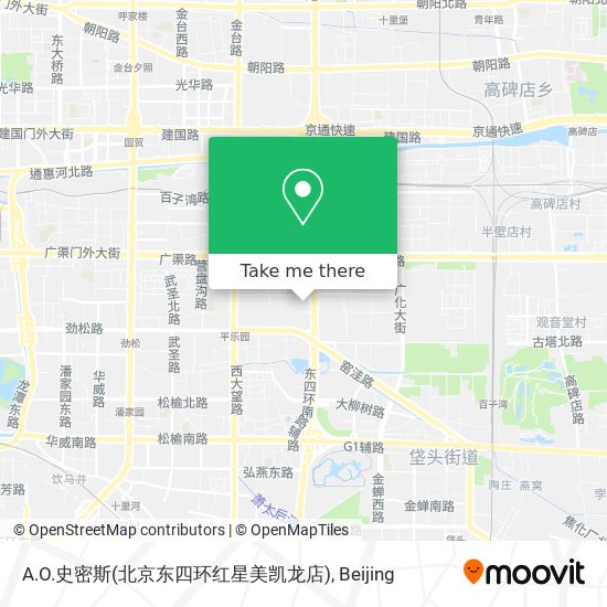A.O.史密斯(北京东四环红星美凯龙店) map