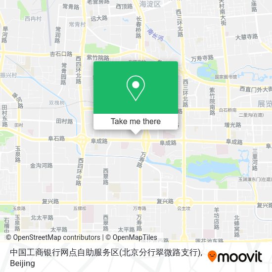 中国工商银行网点自助服务区(北京分行翠微路支行) map
