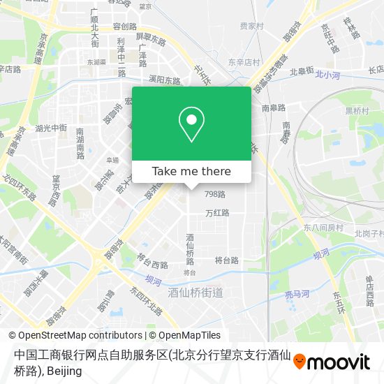 中国工商银行网点自助服务区(北京分行望京支行酒仙桥路) map