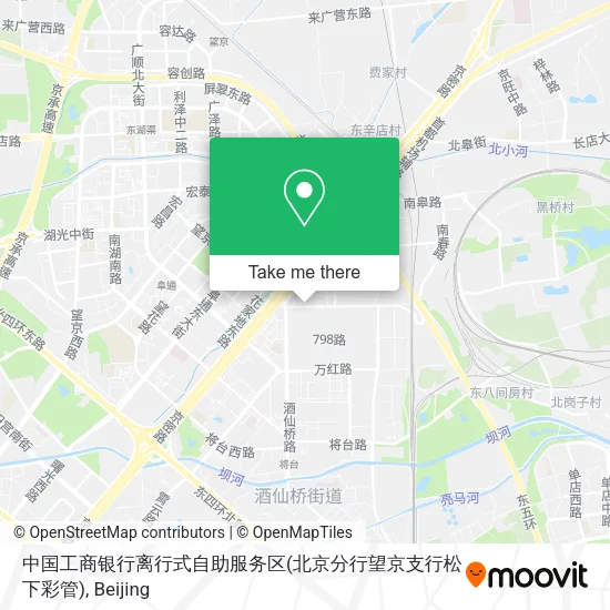 中国工商银行离行式自助服务区(北京分行望京支行松下彩管) map