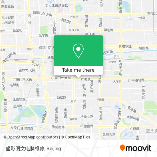 盛彩图文电脑维修 map