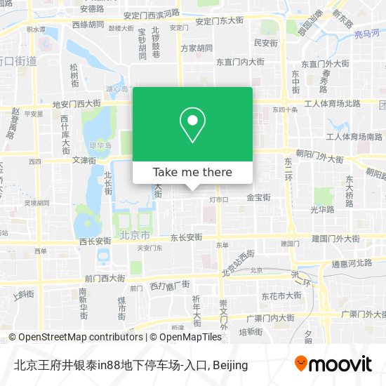 北京王府井银泰in88地下停车场-入口 map