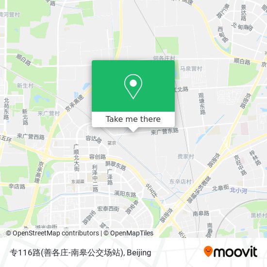 专116路(善各庄-南皋公交场站) map