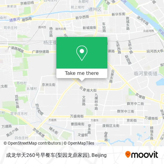 成龙华天260号早餐车(梨园龙鼎家园) map