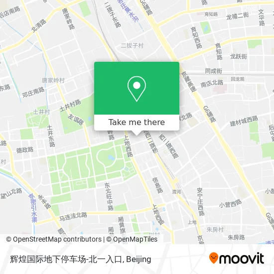 辉煌国际地下停车场-北一入口 map