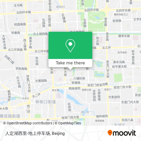 人定湖西里-地上停车场 map