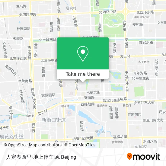 人定湖西里-地上停车场 map