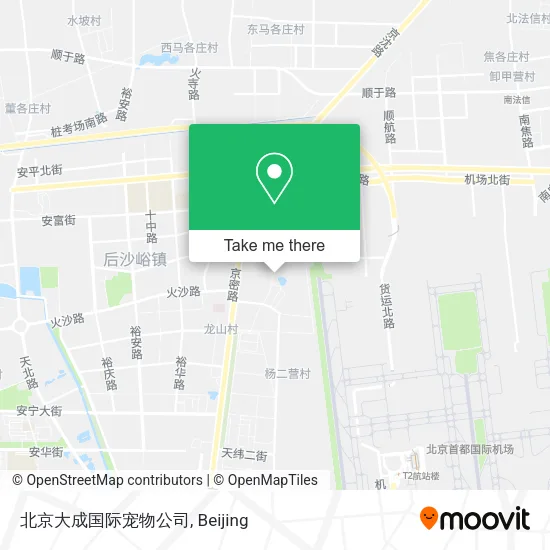 北京大成国际宠物公司 map