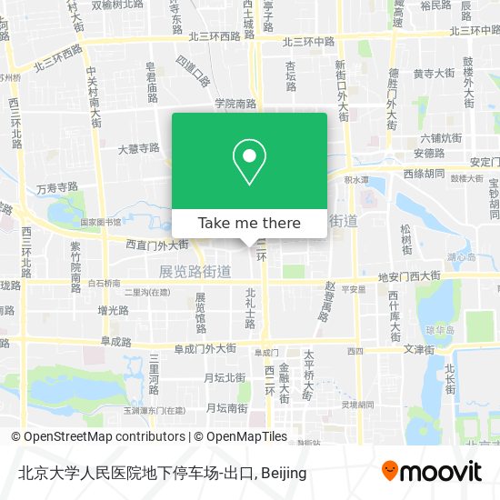 北京大学人民医院地下停车场-出口 map