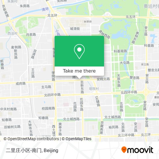 二里庄小区-南门 map