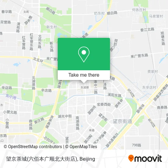 望京茶城(六佰本广顺北大街店) map