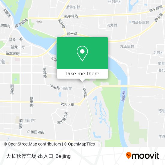 大长秋停车场-出入口 map