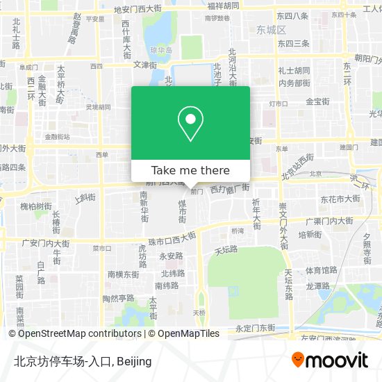 北京坊停车场-入口 map
