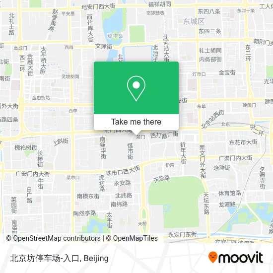 北京坊停车场-入口 map