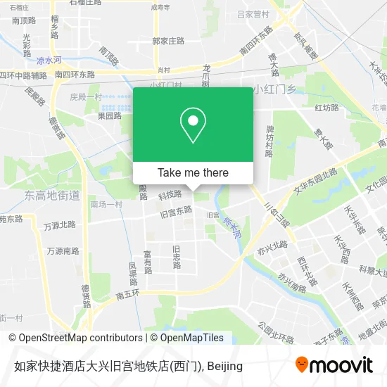 如家快捷酒店大兴旧宫地铁店(西门) map