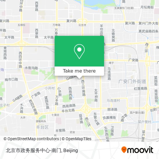 北京市政务服务中心-南门 map