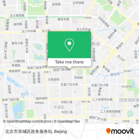 北京市东城区政务服务站 map