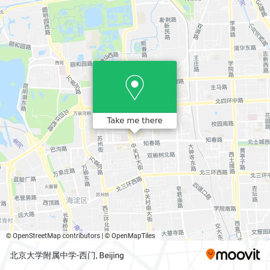 北京大学附属中学-西门 map