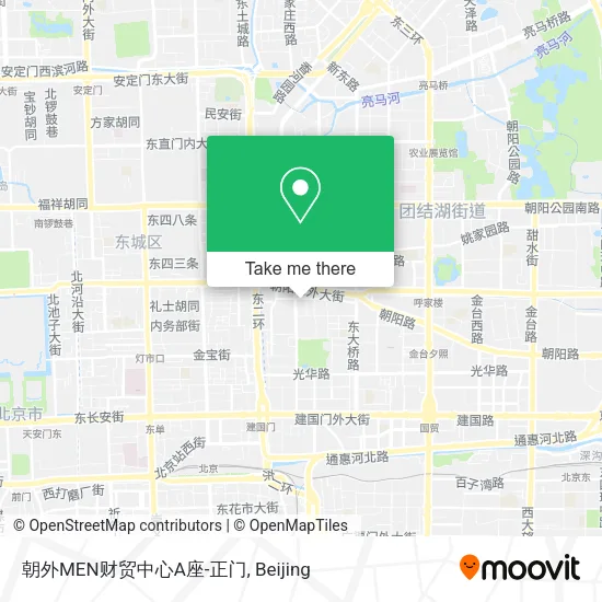 朝外MEN财贸中心A座-正门 map