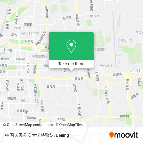 中国人民公安大学特警队 map