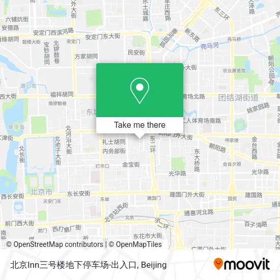 北京Inn三号楼地下停车场-出入口 map