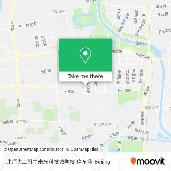北师大二附中未来科技城学校-停车场 map