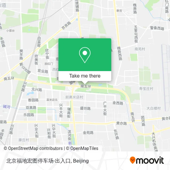北京福地宏图停车场-出入口 map