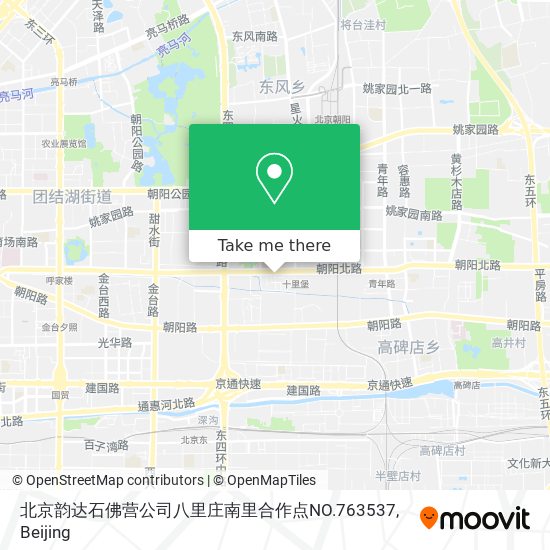 北京韵达石佛营公司八里庄南里合作点NO.763537 map