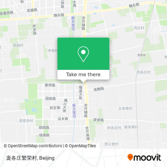 庞各庄繁荣村 map