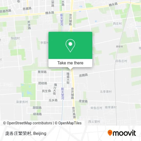 庞各庄繁荣村 map