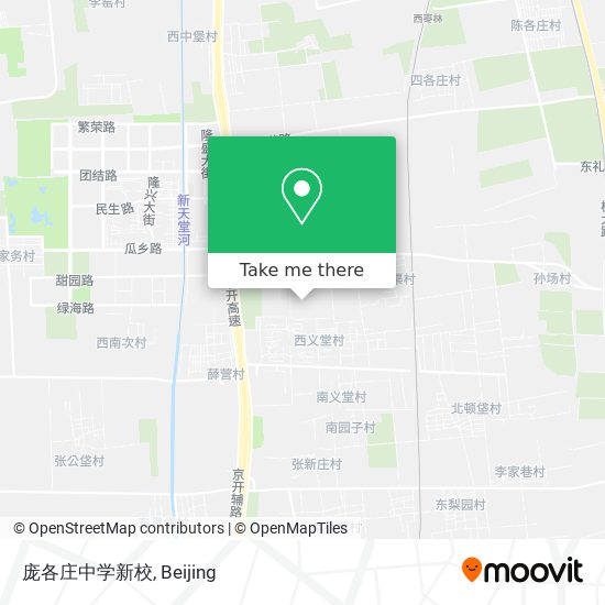 庞各庄中学新校 map