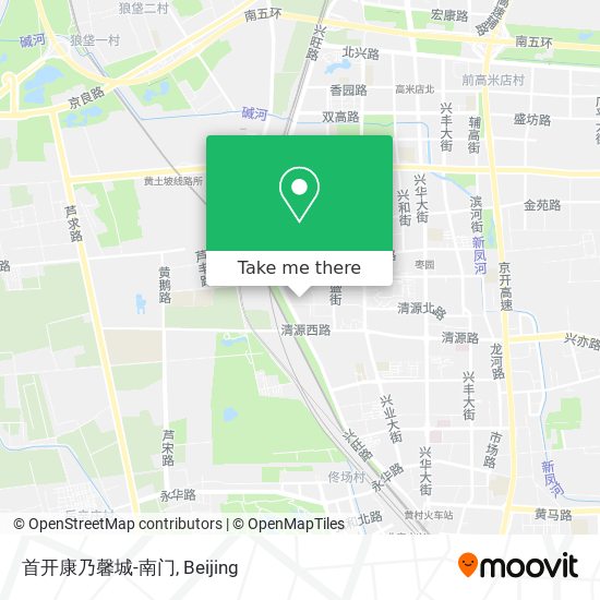 首开康乃馨城-南门 map